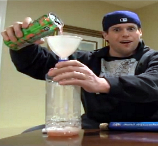 This dude shows you can also smoke alcohol.