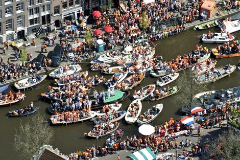 Traffic jam in Amsterdam.