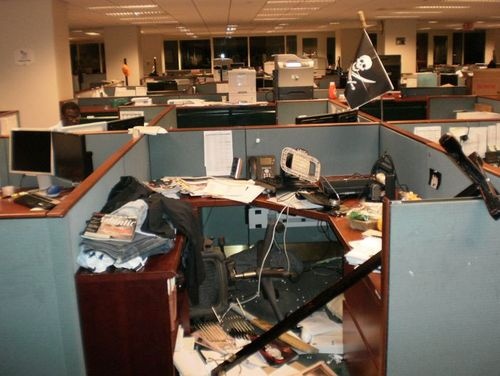 Being drunk on Mondays sure spices things up at the office.