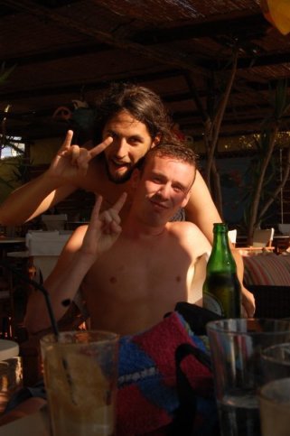 Beer in the morning became standard at Naxos.