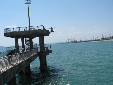 We jumped from where the person on the picture is flying