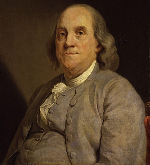 Portrait of Benjamin Franklin.