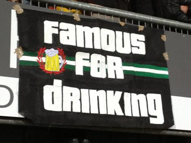 Small banner at Feyenoord Rotterdam (Holland).