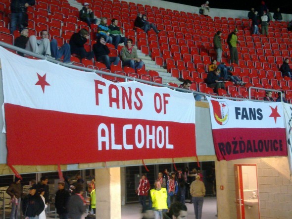 Simple message, but a good one. This is Slavia Prague from Czech Republic.