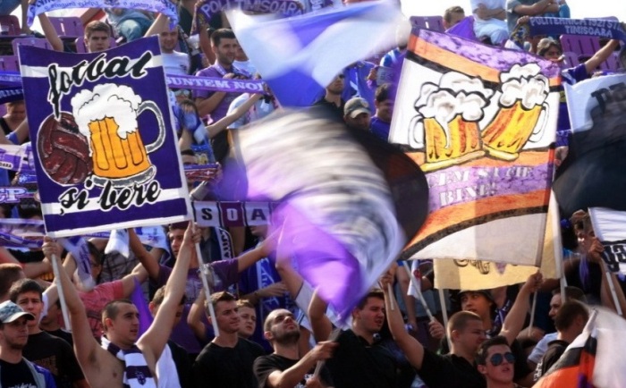The Romanian fans of Politechnica Timisoara make sure there is no doubt about their favorite hobby besides football.