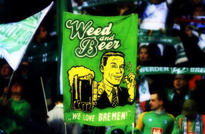 Nice banner in the section of German team Werder Bremen.