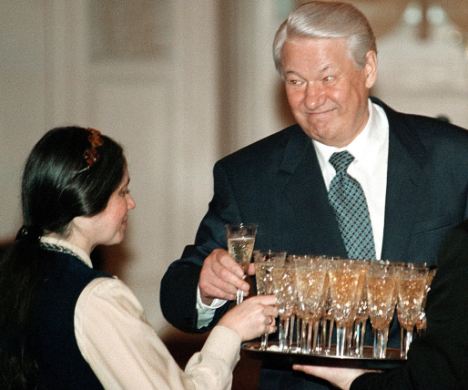 Former Russian president Boris Yeltsin at his best.