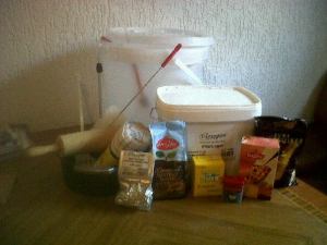 The stuff Micky was working with when making his first beer.