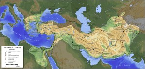 Alexander's empire by the time of his death.