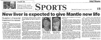 This planned liver transplant turned out to be useless when uncurable cancer was discovered.