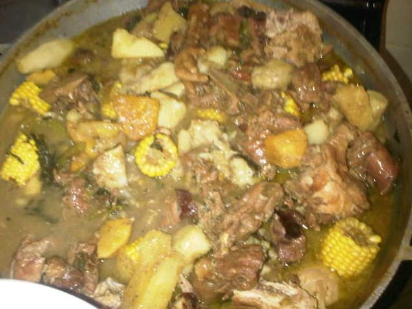 Sancocho de siete carnes, the most luxurious hangover cure in the Dominican Republic.