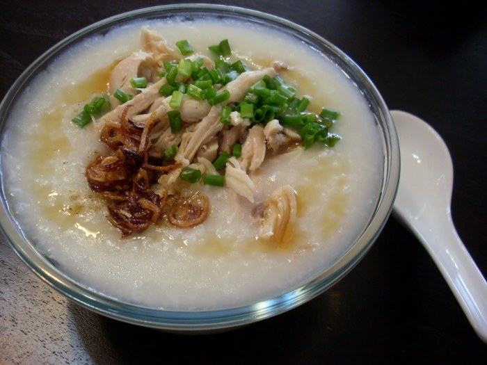 The Chinese hangover cure congee.