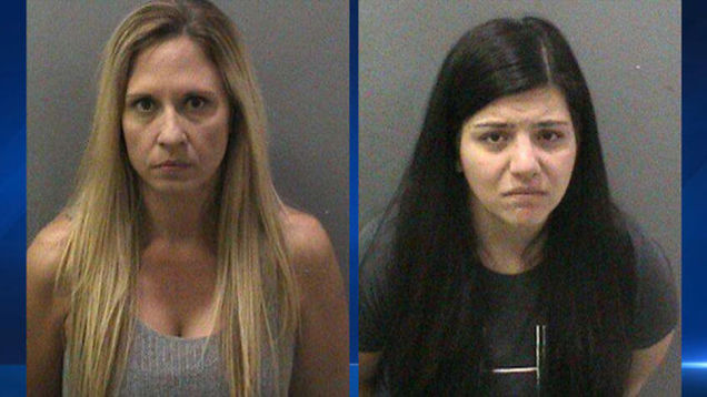The mugshots of Melody Lippert (left) and Michelle Ghirelli.