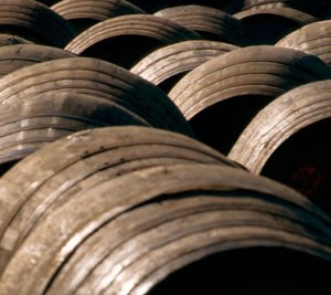 Barrels of aquavit waiting to be shipped in.