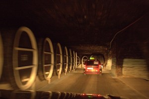 Everyone travels by car through the endless tunnels of Milestii Mici.