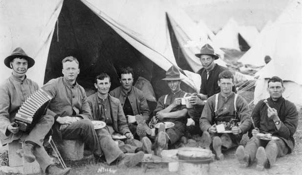 Soldiers from New Zealand having a well deserved break during World War I. They would achieve their biggest victory by saving their country from abstinance in 1919.
