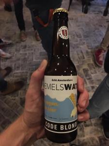 The new beer, made from real Dutch rainwater.